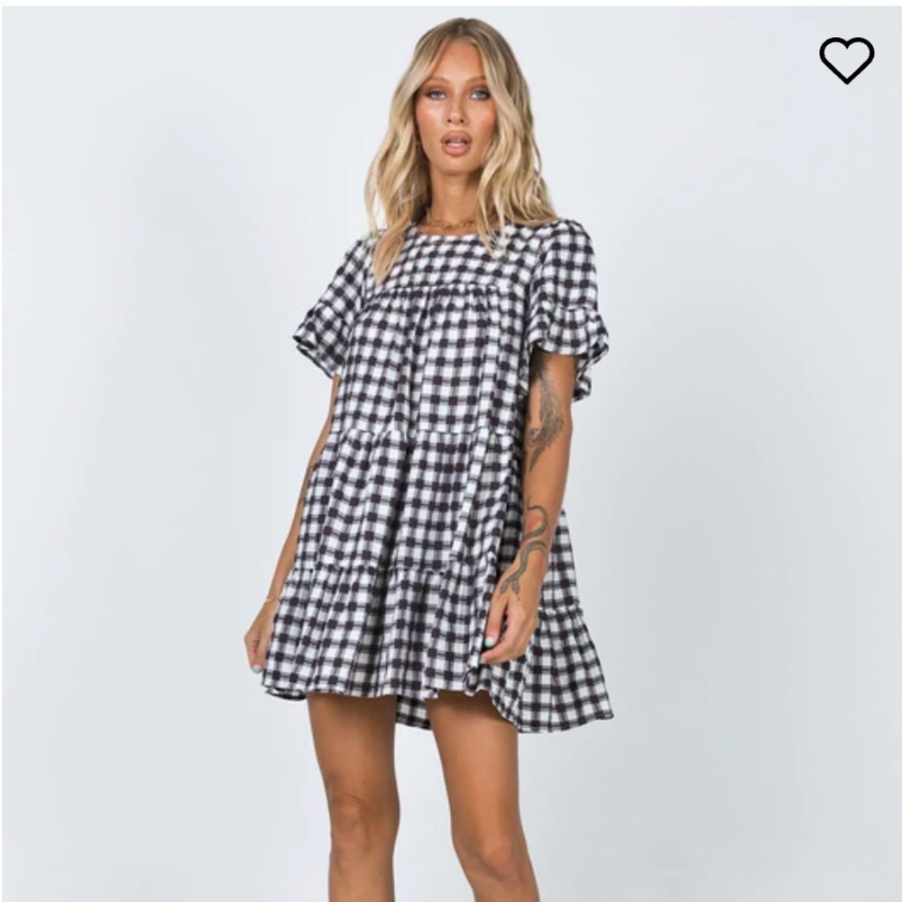 gingham mini dress